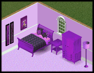 Purple Modern Bedroom Set