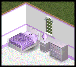 White and Lavender Bedroom Set